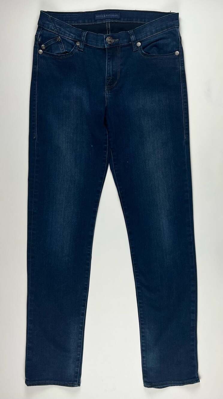 Rock & Republic Berlin Straight Leg Embellished Pockets size 10